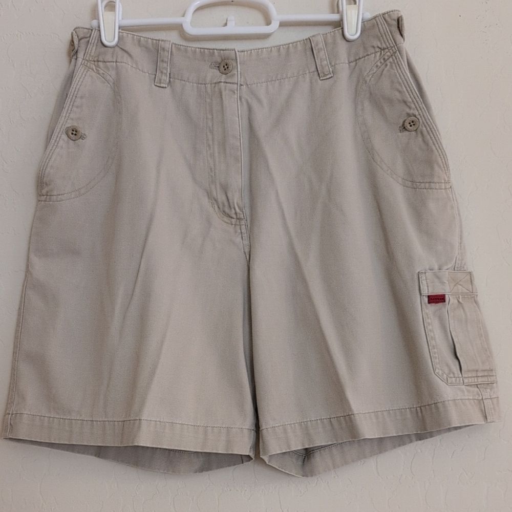 Lauren Ralph Lauren Utility Cargo Tan Khaki High Rise Adjustable Shorts - Size 6